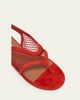 ALAIA Fishnet Suede Flat Thong Sandals - 3