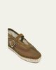 ALAIA Fishnet Suede Mary Jane Espadrilles - 3