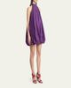 ALAIA Halter Crinkle Balloon Mini Dress - 4