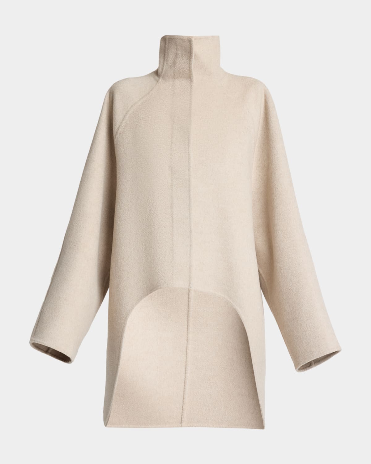 ALAIA High-Low Cashmere Coat