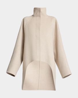 ALAIA High-Low Cashmere Coat