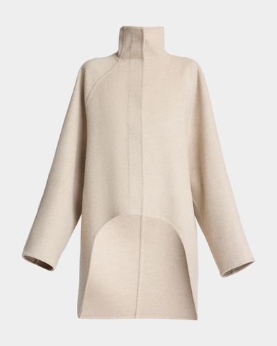 ALAIA High-Low Cashmere Coat
