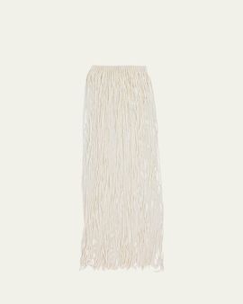 ALAIA Knit Beaded Scarf