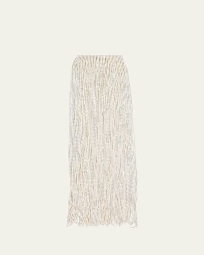 ALAIA Knit Beaded Scarf