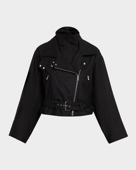 ALAIA Layered Cotton Biker Jacket