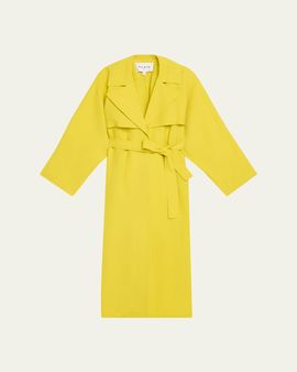 ALAIA Paper Belted Midi Trench Coat