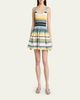 ALAIA Sleeveless Striped Crinoline Knit Mini Dress - 2