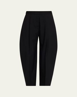 ALAIA Tailored Barrel-Leg Wool Twill Pants