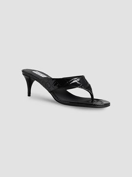 ALAIA Women's 55MM Crocodile Embossed Thong Mules