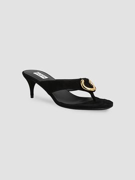 ALAIA Women's 55MM Suede Thong Mules