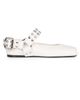 ALAIA Women's Buckle-Accented Leather Ballet Flats - 6