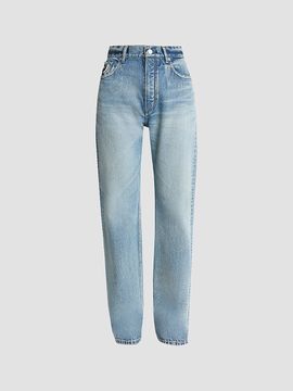 ALAIA Women's High-Rise Straight-Leg Jeans