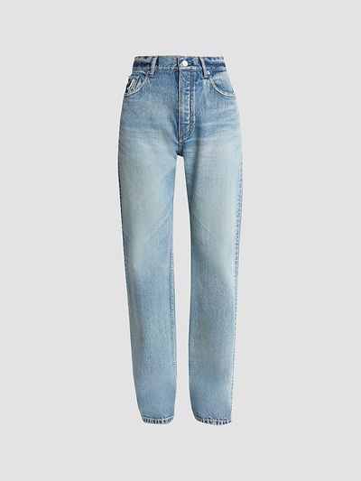 ALAIA Women's High-Rise Straight-Leg Jeans