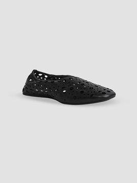 ALAIA Women's Neo Vienne Lacer-Cut Leather Flats