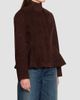 ALAIA Women's Peplum Velvet Suede Jacket - 4