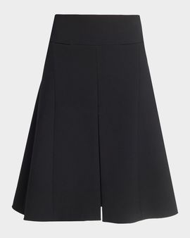 ALAIA Wool-Blend Slit Midi Skirt