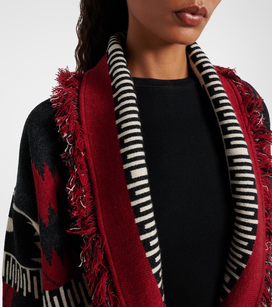Alanui - Icon intarsia wool and cashmere cardigan