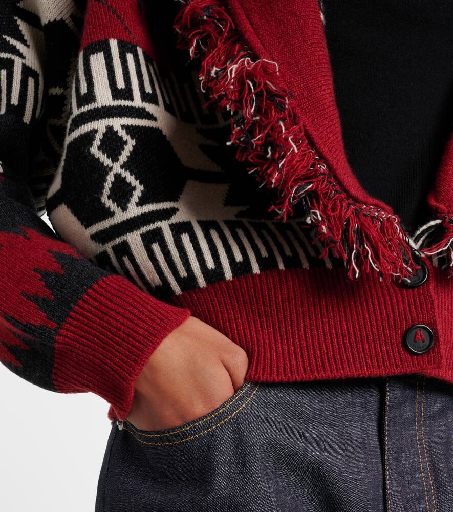 Alanui - Icon intarsia wool and cashmere cardigan