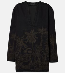 Alanui Alanui Jungle Toile De Jouy cotton top