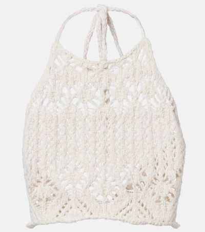 Alanui Alanui Lagoon Romance cotton-blend crochet crop top