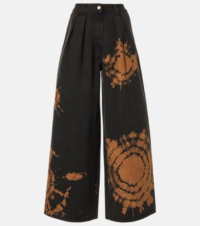 Alanui Alanui Printed cotton wide-leg pants