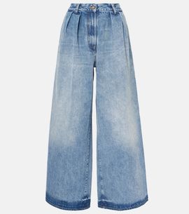 Alanui Alanui Sunny Crochet wide-leg jeans