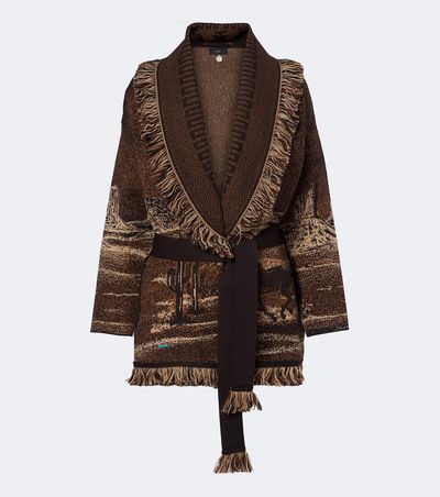 Alanui Alanui Wild Wild jacquard wool-blend cardigan