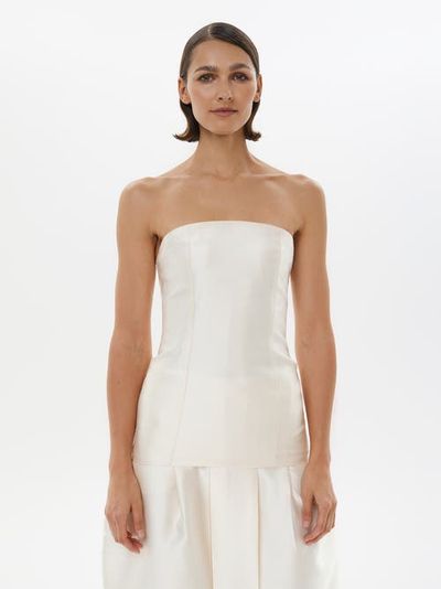 Alas Alas Bridal Silk-wool Corset Top