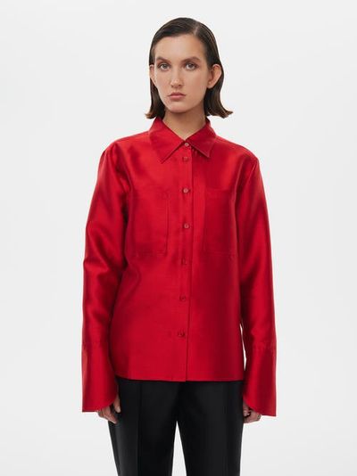 Alas Alas Silk-Wool Blend Fitted Shirt