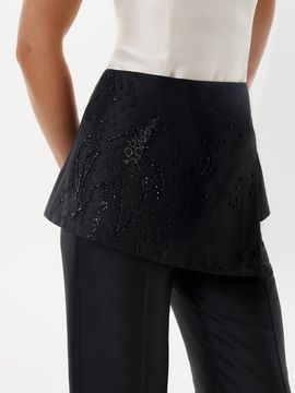 Alas Alas Silk-wool Embroided Mini Skirt