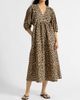 Albaray Albaray Animal Print V-Neck Cotton Midi Dress - 5
