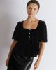 Albaray Albaray Diamonte Velvet Puff Sleeve Top - 1