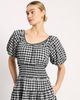 Albaray Albaray Gingham Blouson Sleeve Midi Dress - 3