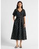 Albaray Albaray Large Spot V-Neck Midi Dress - 1