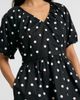 Albaray Albaray Large Spot V-Neck Midi Dress - 2