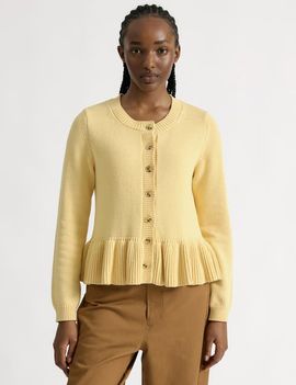 Albaray Albaray Peplum Cotton Cardigan