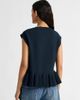 Albaray Albaray Peplum Knitted Button Tank Top - 3