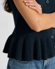 Albaray Albaray Peplum Knitted Button Tank Top - 5