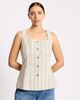 Albaray Albaray Square Neck Stripe Button Top - 1
