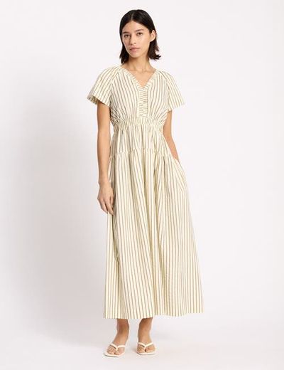 Albaray Albaray Stripe V-Neck Maxi Dress