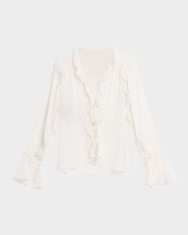 Alberta Ferretti Flowy Semi-Sheer Blouse