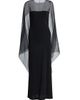 Alberta Ferretti Women's Georgette Cape Jersey Gown - 1