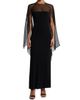 Alberta Ferretti Women's Georgette Cape Jersey Gown - 2