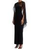 Alberta Ferretti Women's Georgette Cape Jersey Gown - 4