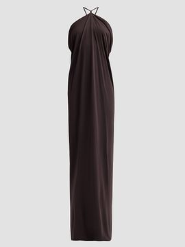 Alberta Ferretti Women's Jersey Halter Column Maxi Dress