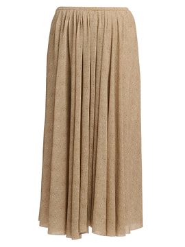 Alberta Ferretti Women's Pleated Midi-Skirt
