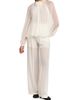 Alberta Ferretti Women's Rosette-Detailed Gathered Silk Blouse - 2