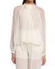 Alberta Ferretti Women's Rosette-Detailed Gathered Silk Blouse - 3