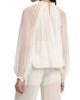 Alberta Ferretti Women's Rosette-Detailed Gathered Silk Blouse - 5
