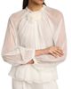 Alberta Ferretti Women's Rosette-Detailed Gathered Silk Blouse - 6